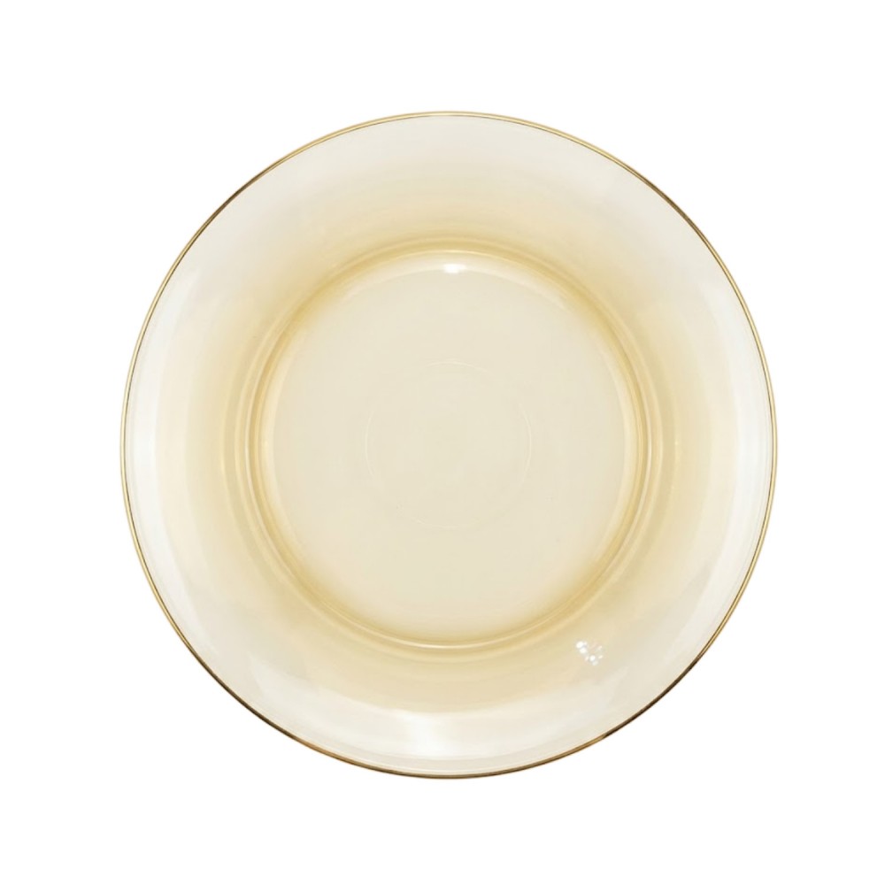 Prato de Vidro Fundo Le Bianco 23cm Ambar