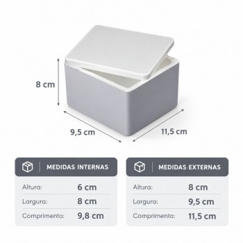 Caixa Térmica de Isopor Kiisotherm 400mL (250g)