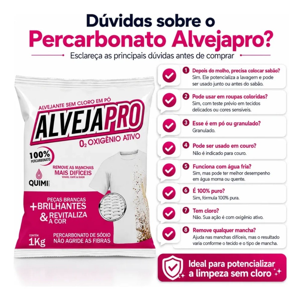 Percarbonato de Sódio 1kg Alveja Pro