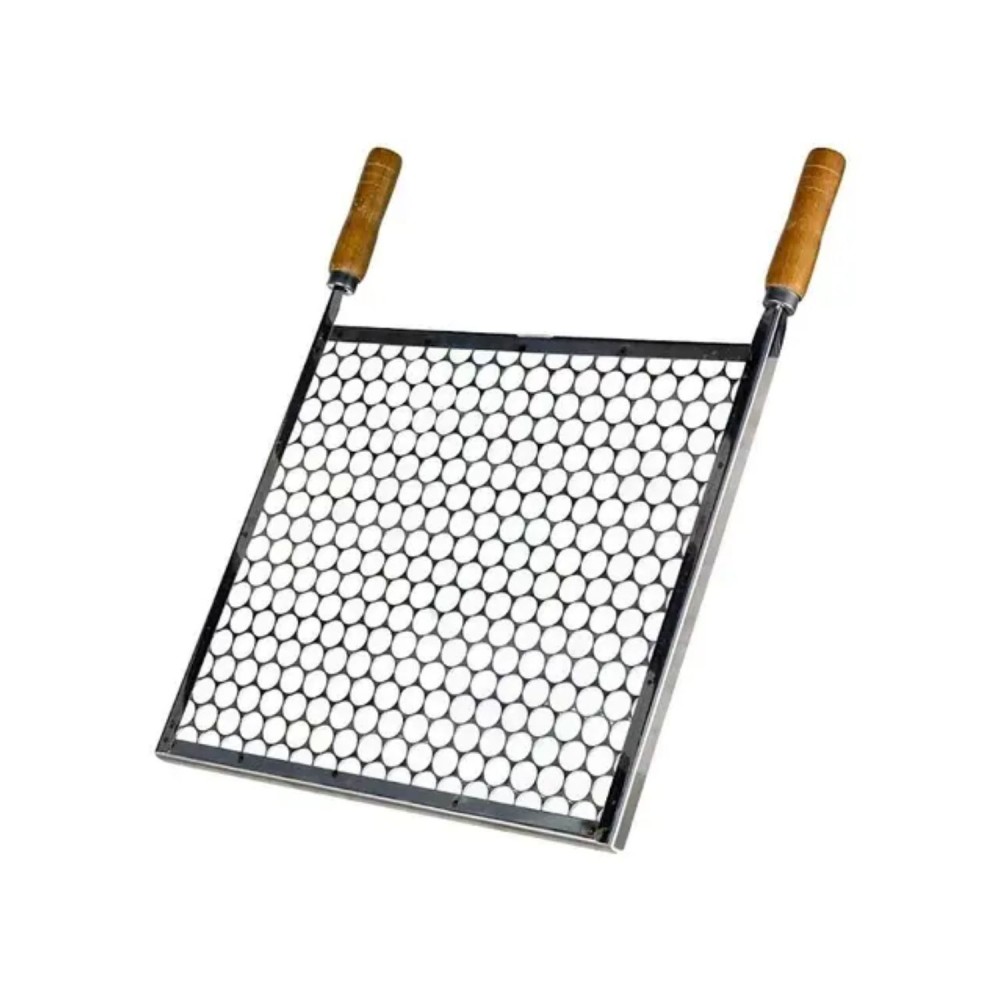 Grelha para Churrasco Inox Moeda 40x40cm JA