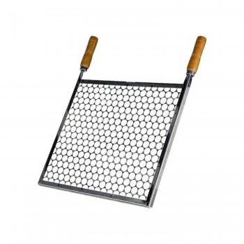 Grelha para Churrasco Inox Moeda 40x40cm JA