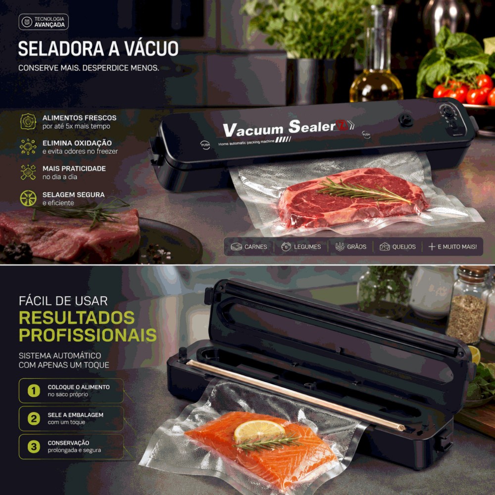 Seladora a Vácuo Elétrica Vacuum Sealer
