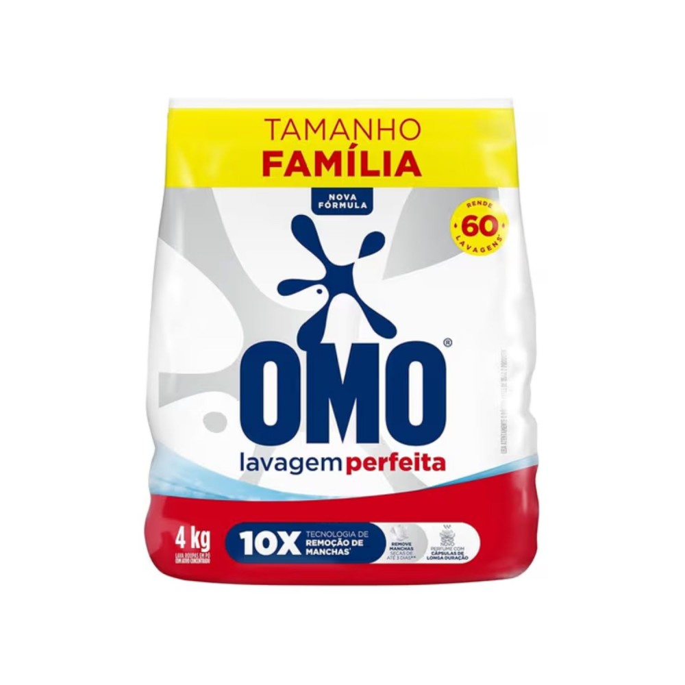 Sabão em Pó Tixan Omo Lavagem Perfeita 4Kg