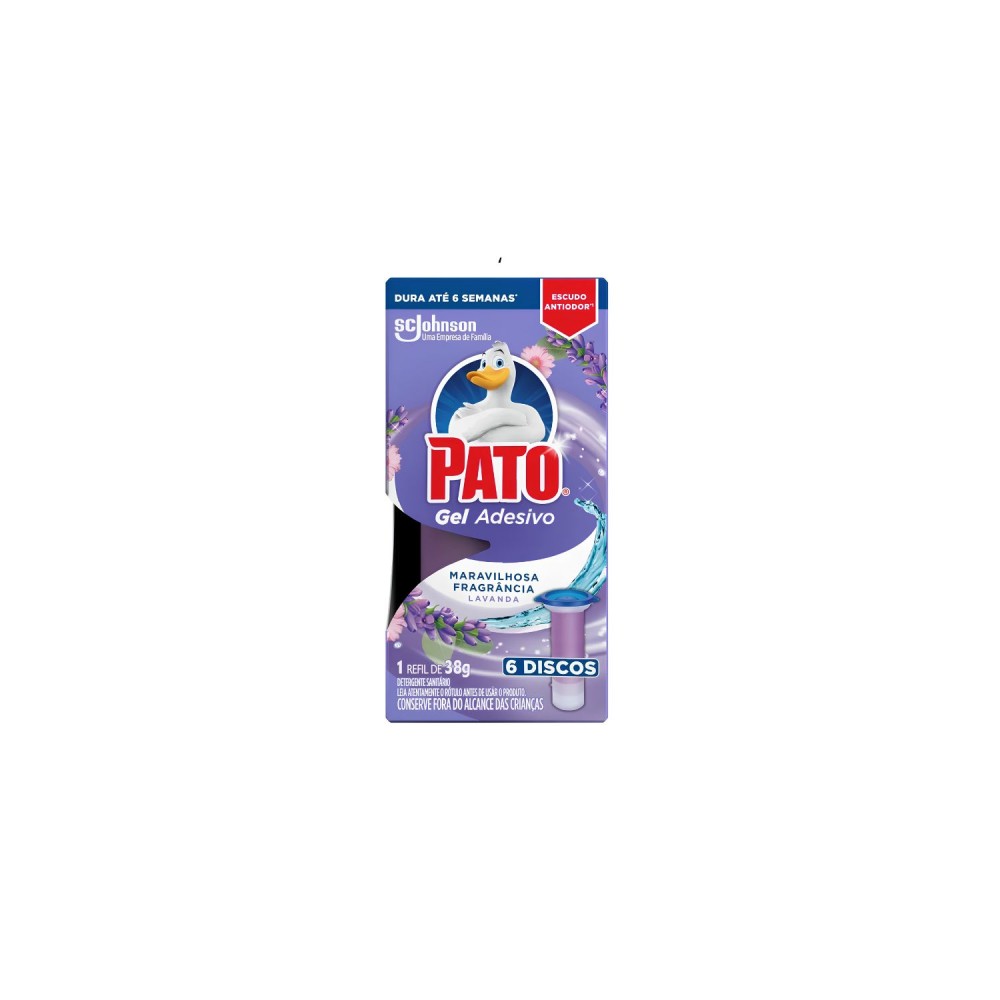 Gel Adesivo Sanitário Pato Lavanda Refil de 38g