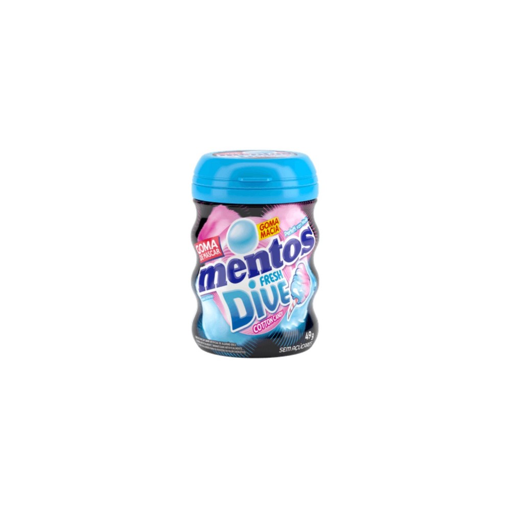 Goma de Mascar Fresh Dive Mentos 49g Cotton Candy