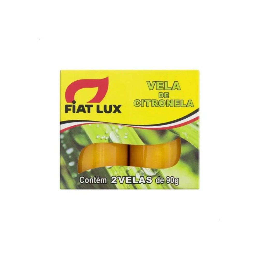 Vela de Citronela Repelente Fiat Lux 90g com 2un.