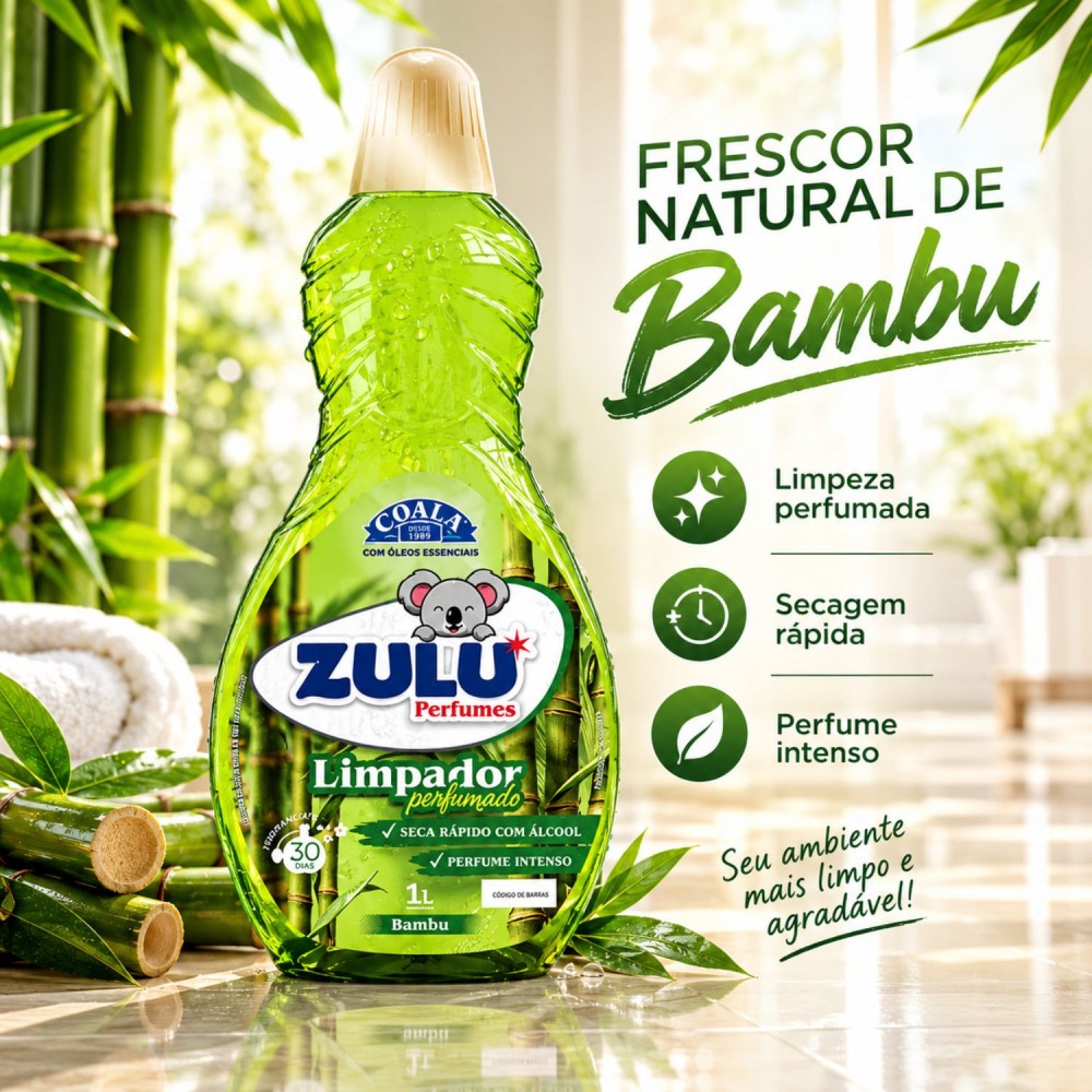 Limpador Perfumado Zulu Bambu 1L
