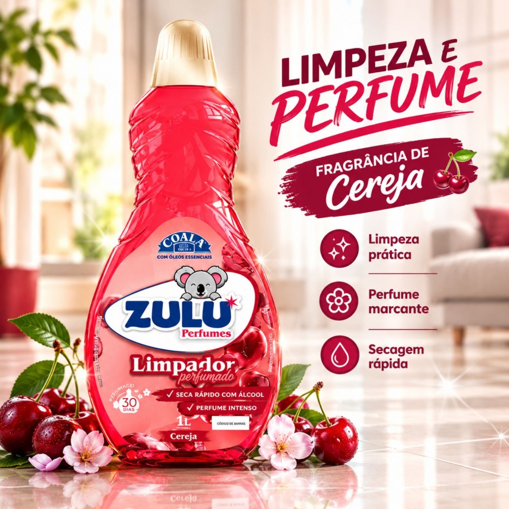 Limpador Perfumado Zulu Cereja 1L