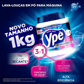 Detergente Máquina de Lavar Louça Pó Ypê com Secante 1Kg