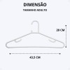 Cabide para Roupas Santana com 3 unid. Branco 