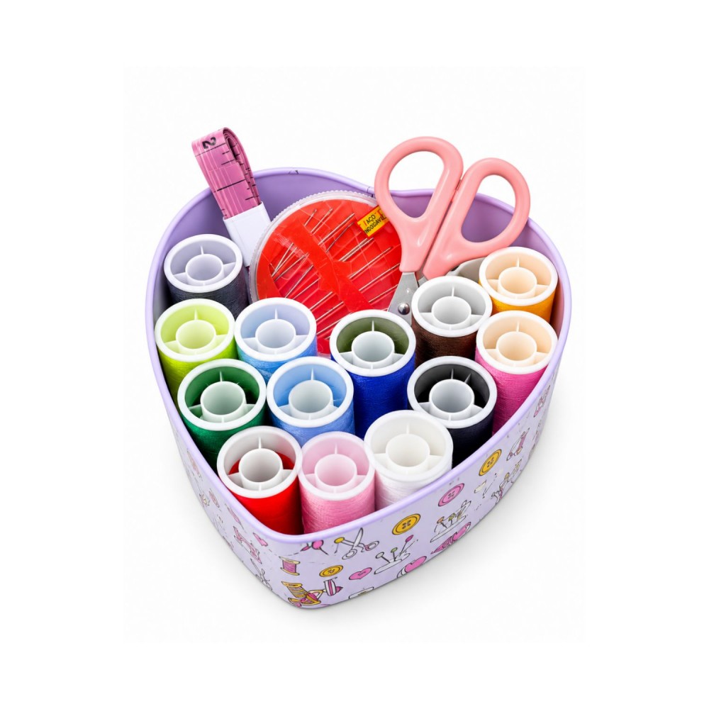 Kit Costura com 26 peças Coração Western