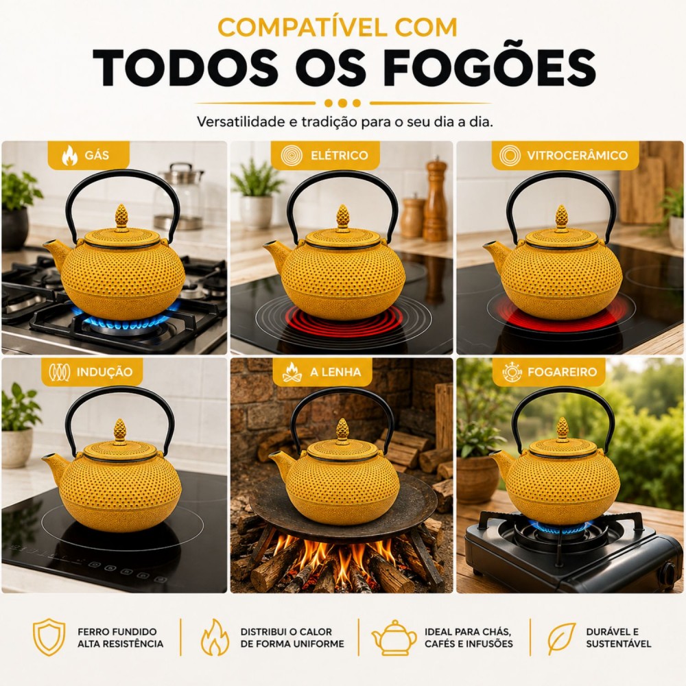 Chaleira de Ferro Nº18 MTA Amarela 1,5L