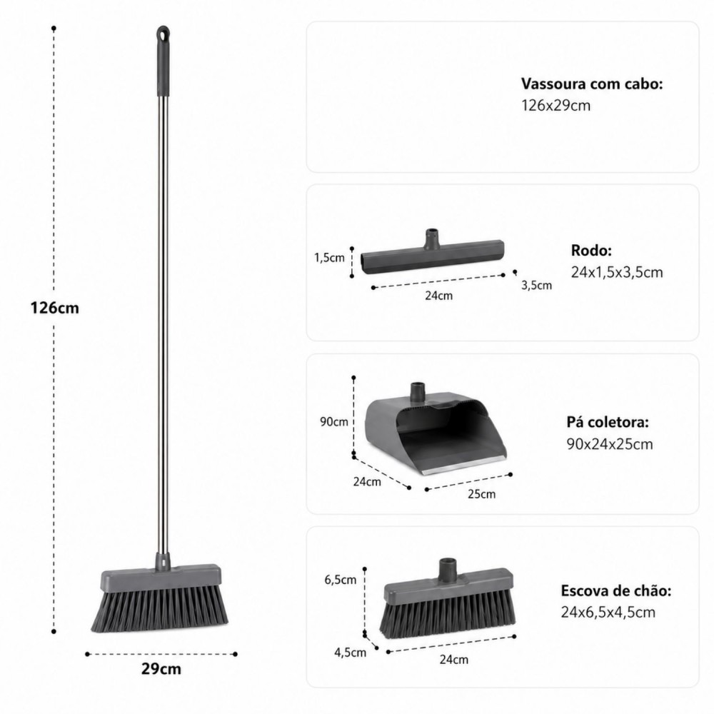 Vassoura Multi-clean Pro 4 em 1 Flash Limp