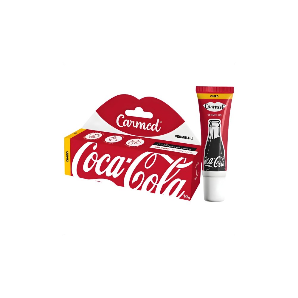 Hidratante Labial Carmed 10g Coca-Cola Vermelho