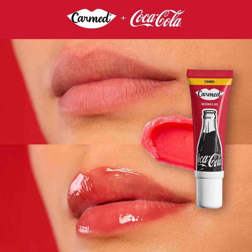 Hidratante Labial Carmed 10g Coca-Cola Vermelho