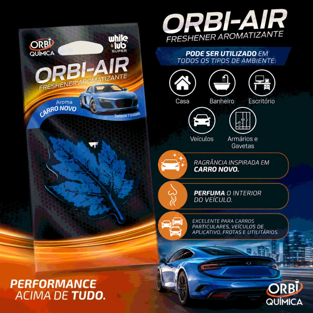 Aromatizante para Carro Orbi Carro Novo