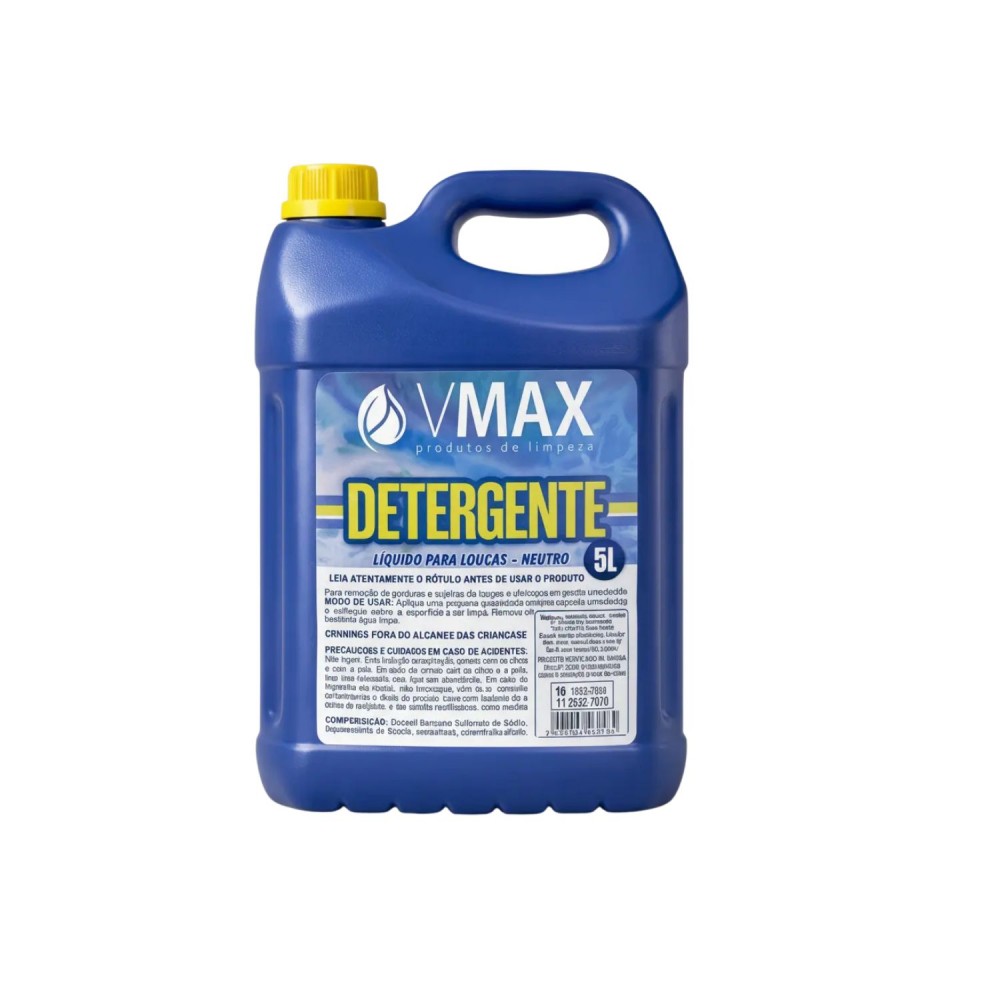 Detergente Líquido V-Max Neutro 5L