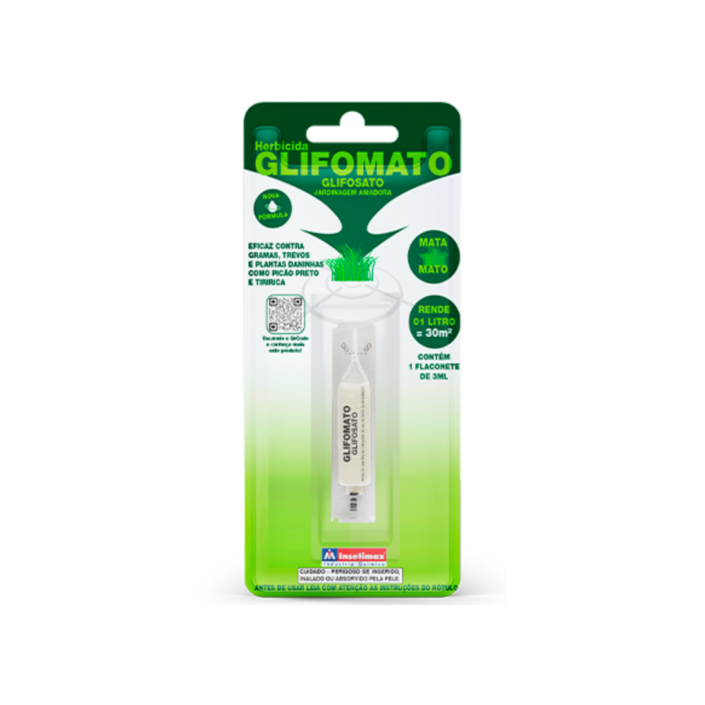 Herbicida Glifomato 3mL Glifosato 45% Insetimax 