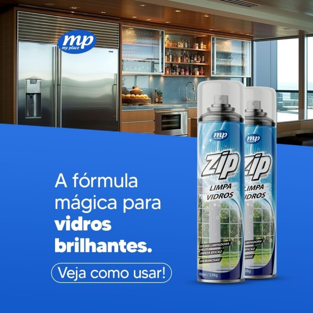 Limpa Vidros Aerossol Zip 400mL