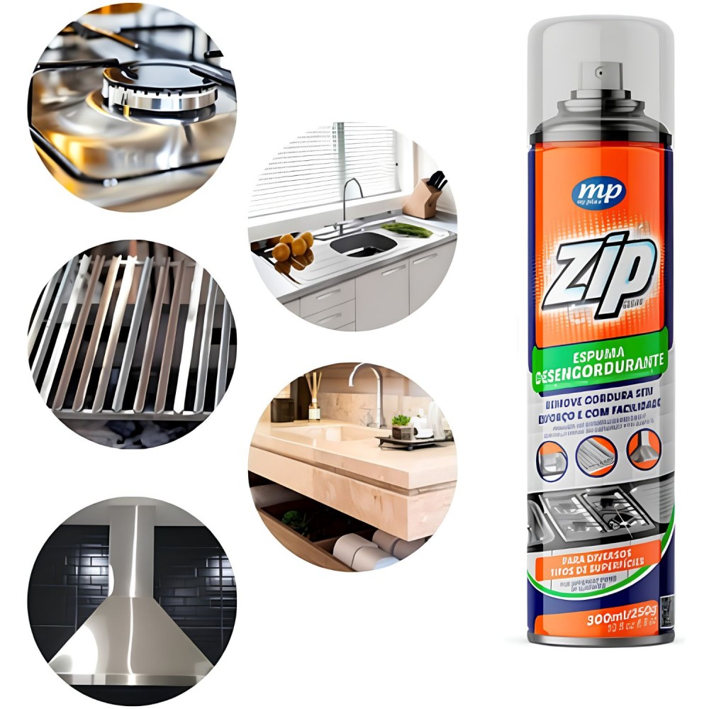 Limpador Espuma Desengordurante 300mL Zip