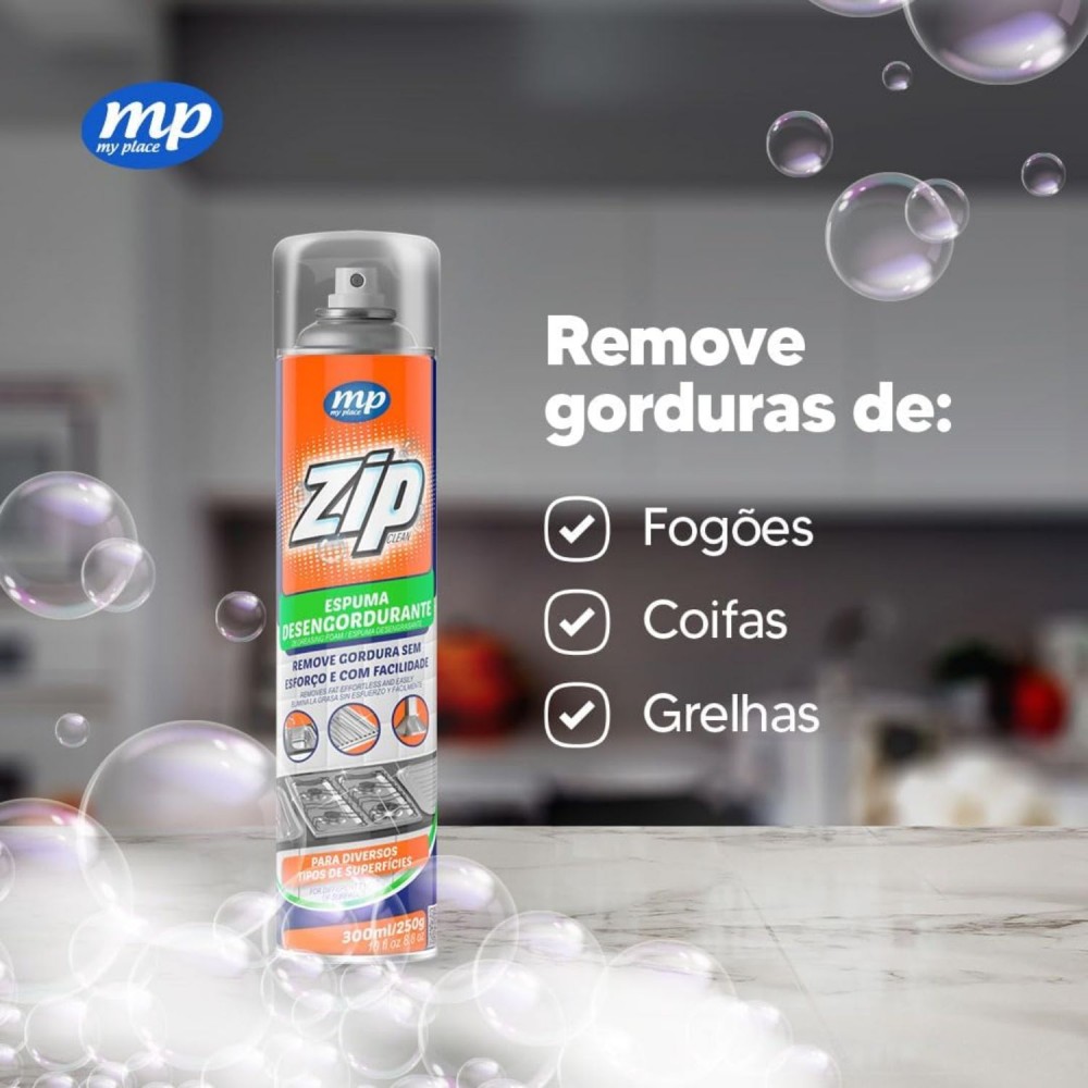Limpador Espuma Desengordurante 300mL Zip