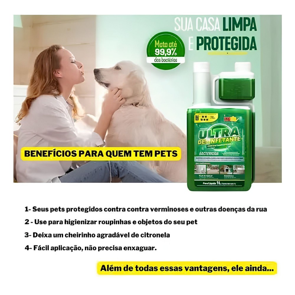 Desinfetante Concentrado Procão Citronela 1L 