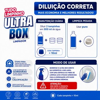 Limpa Box 500mL Ultra Box Tudo Limpinho
