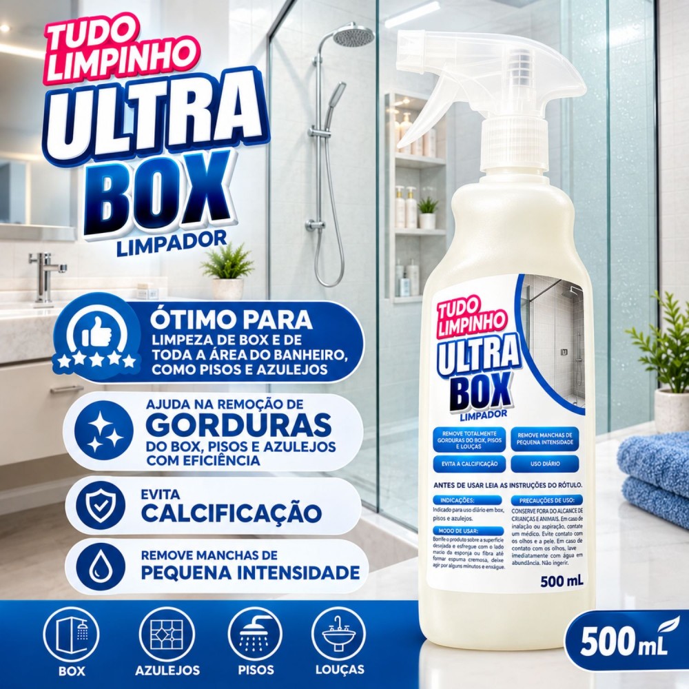 Limpa Box 500mL Ultra Box Tudo Limpinho