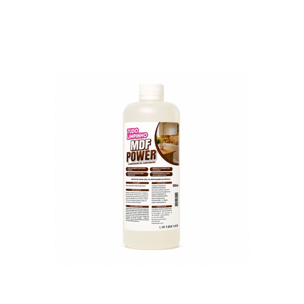 Limpador MDF Power 500mL Refil Tudo Limpinho