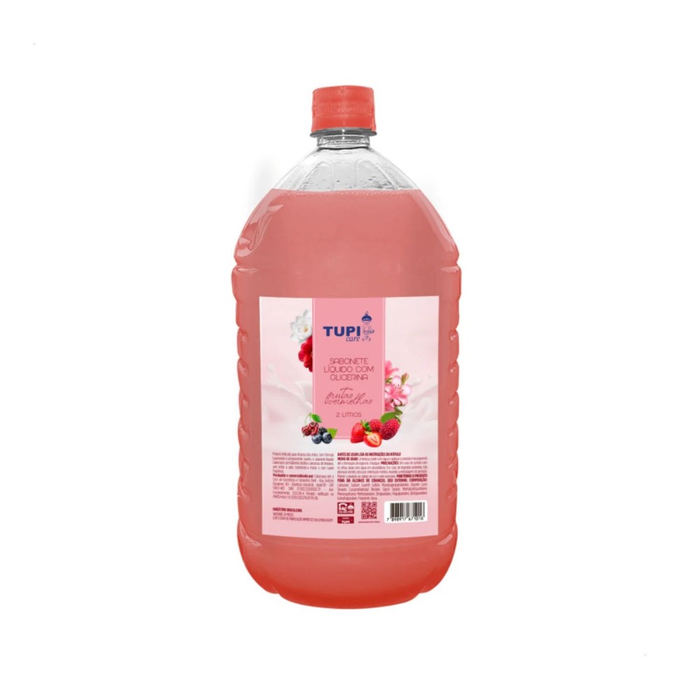 Sabonete Líquido com Glicerina Frutas Vermelhas Tupi 2L