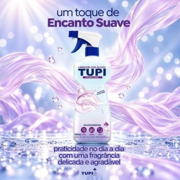 Limpador Multiuso com Álcool Tupi 500mL Encanto Suave