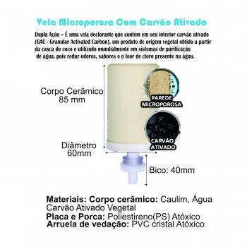 Vela para Filtro com Carvão com Ativado Oasis