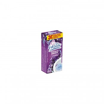 Pastilha Adesiva Sanitária Novo Frescor Lavanda com 3un.