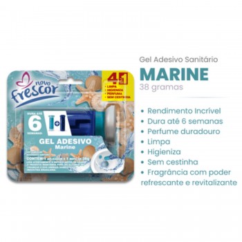 Gel Adesivo Sanitário Novo Frescor Marine 38g + 1 Aplicador