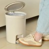 Lixeira Redonda com pedal 20L <Ou> Trium Bege