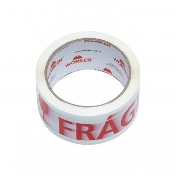 Fita Adesiva Frágil 48mm x 50m Branca Worker