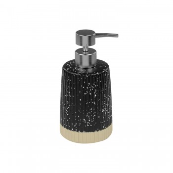 Porta Sabonete Líquido Cerâmica 300mL Kala Ravena Preto