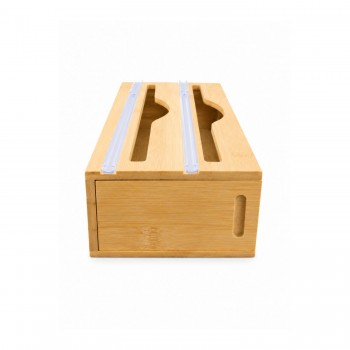 Organizador e Cortador de Rolos Duplo de Bambu Yin's