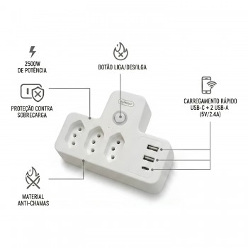 Adaptador de Tomada Benjamin Knup UNT-3013BC