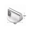Amassador de Carne Inox Redondo 16X7,5cm RSPAN