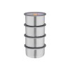 Pote de Inox Hermético Top Chef 450mL com 4un.