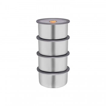 Pote de Inox Hermético Top Chef 450mL com 4un.