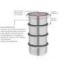 Pote de Inox Hermético Top Chef 450mL com 4un.