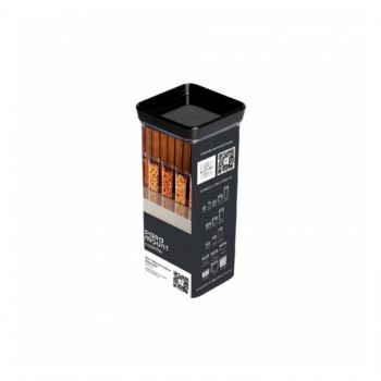 Pote Hermético Quadrado de Acrílico Paramount Lumini Black 340mL