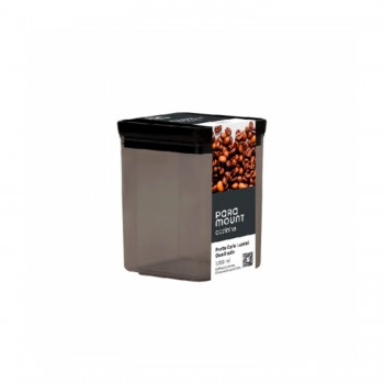 Pote Hermético Quadrado de Acrílico Paramount Lumini 1000mL Café