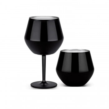 Taça Copo Térmico Inox 2 em 1 Cocktail Glass 414mL