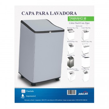 Capa para Máquina Lavar Roupas Jolular M com Zíper