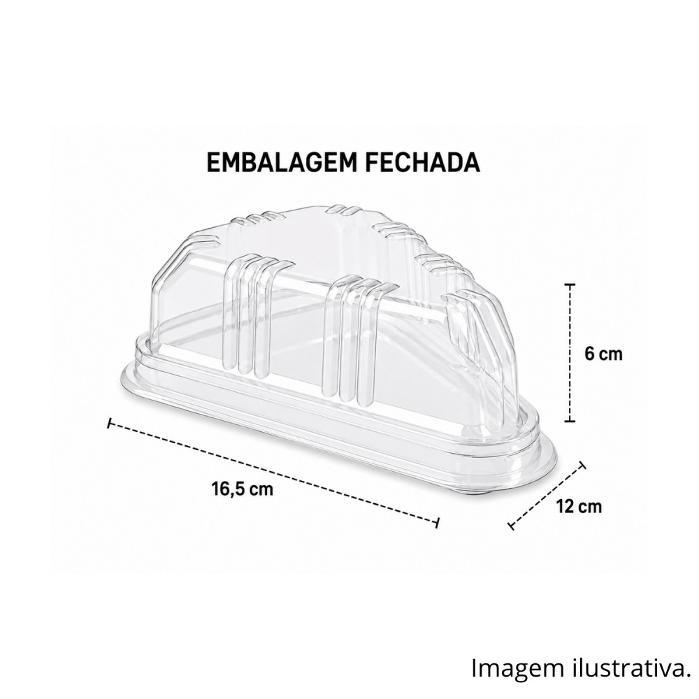 Embalagem Plástica ART H-630 Fatia de Bolo Hiperpack com 10un.