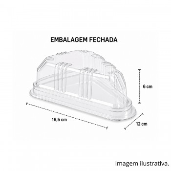 Embalagem Plástica ART H-630 Fatia de Bolo Hiperpack com 10un.