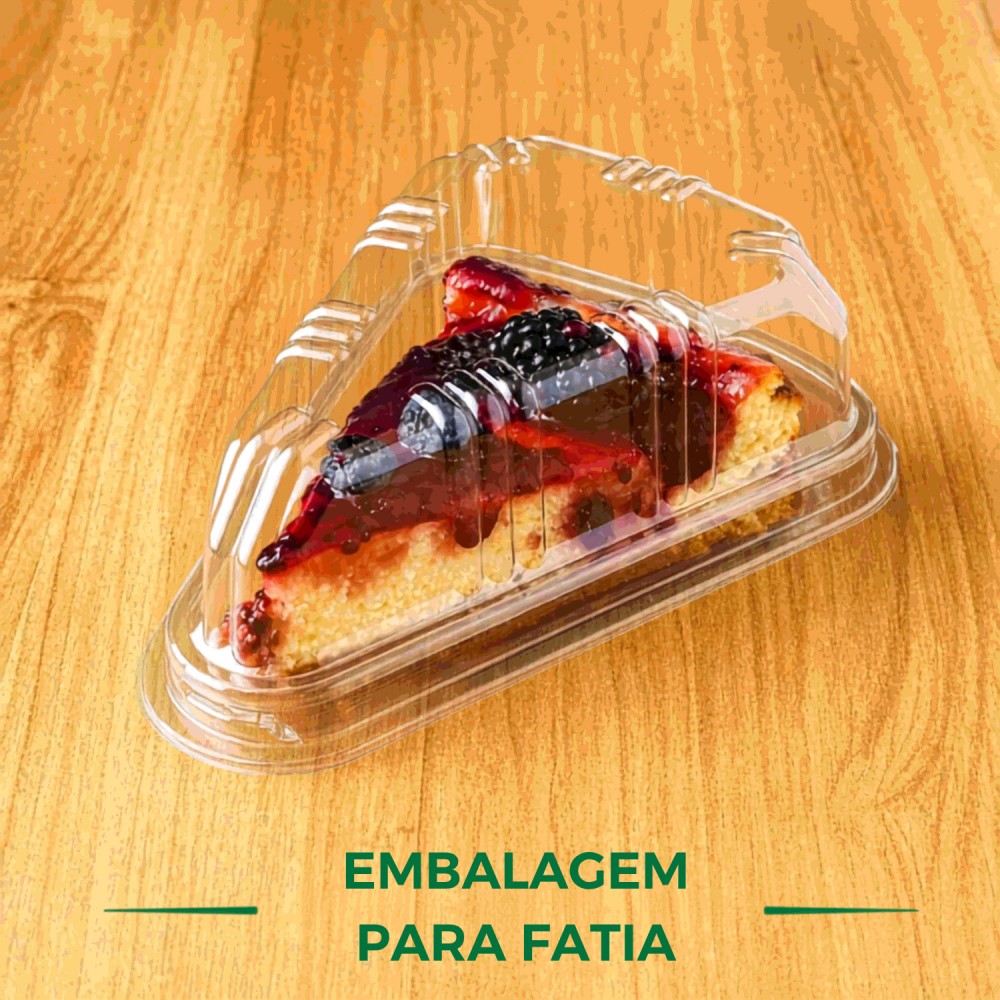 Embalagem Plástica ART H-630 Fatia de Bolo Hiperpack com 10un.